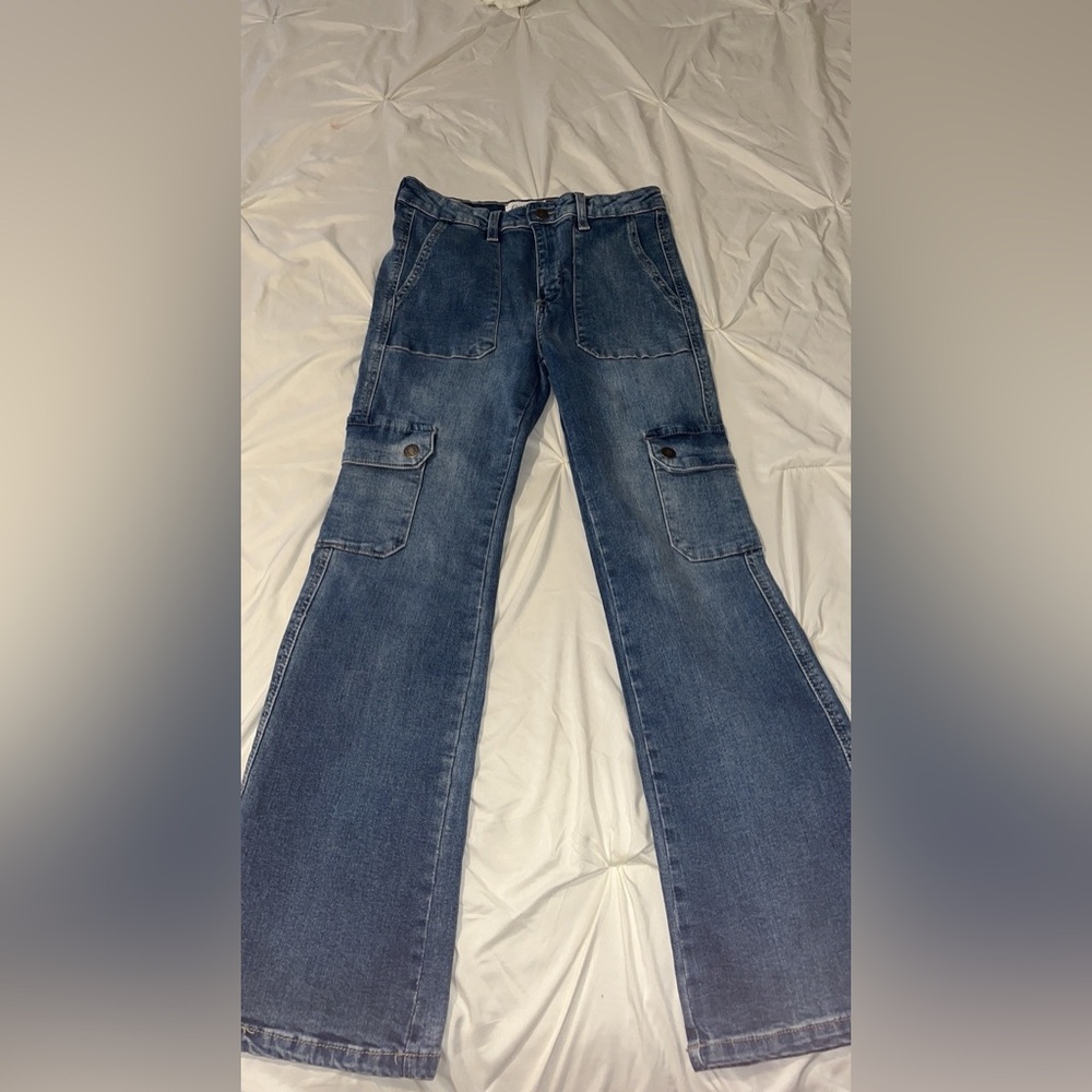 Jessica Simpson Cargo Flared Jeans